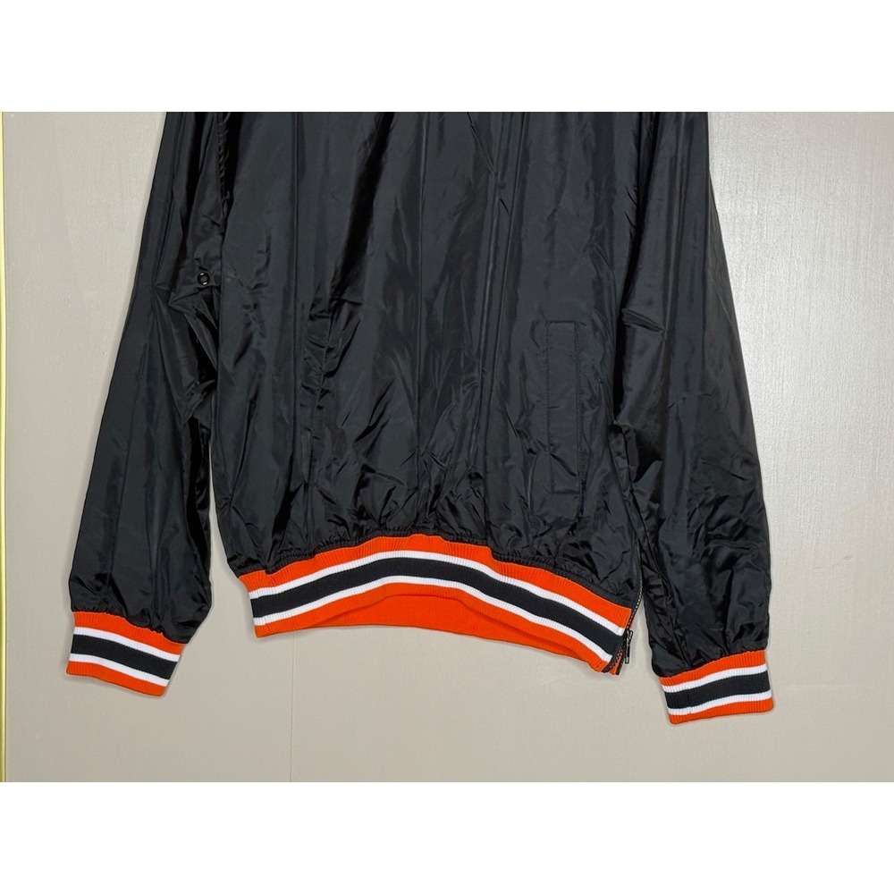 Vintage Eastbay Nylon Pullover Windbreaker Jacket Black Orange L - Picture 3 of 7